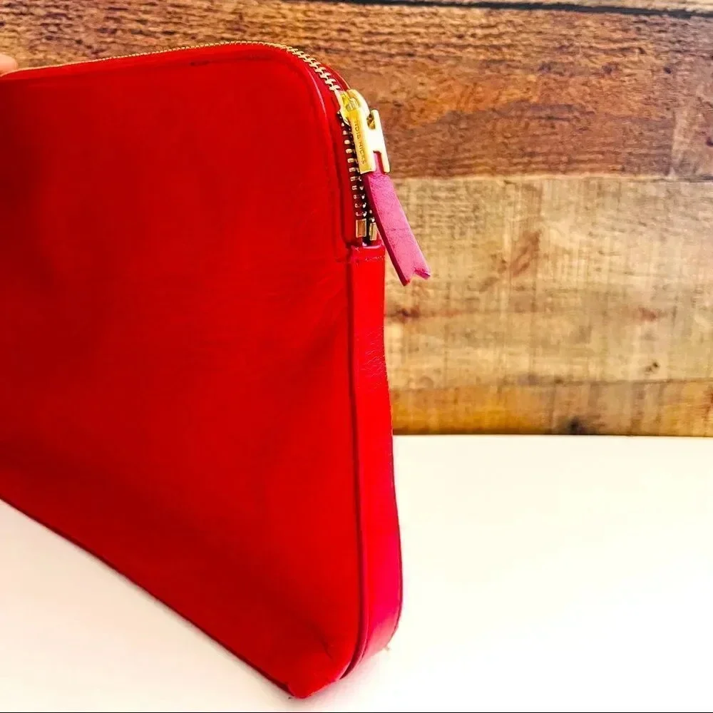 NWOT India Hicks Red Clutch Insider Cosmetic Bag - Red